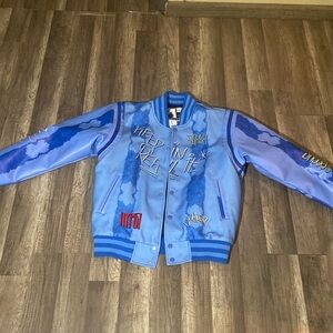 Blue art district MTV varsity jacket. Medium.